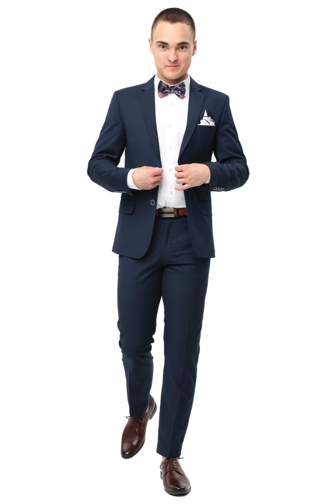 granatowe garnitury młodzieżowe dla nastolatków