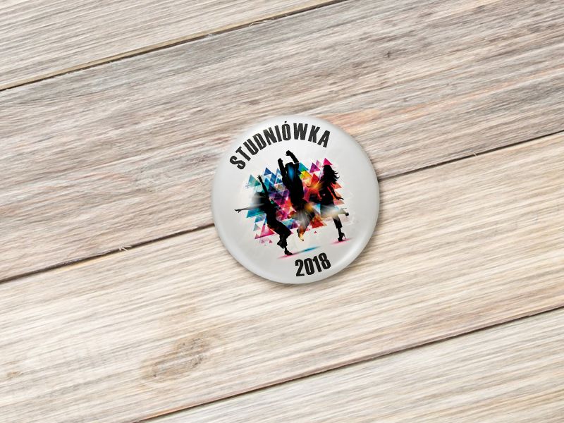 kolorowe plakietki na studniówke